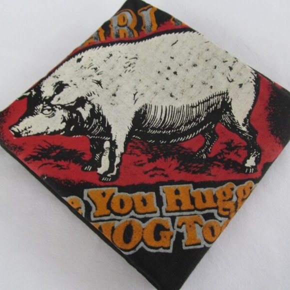 Rare 80s Harley Davidson Bandana Scarf Harley Have you Hugged your Hog Today - Picture 3 of 5